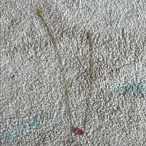 Kendra Scott Gold Pink Necklace Minimalist Design